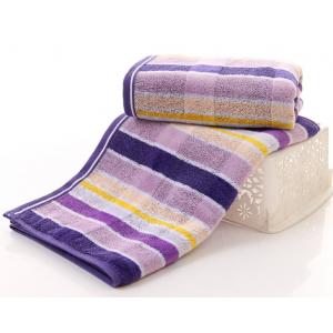 China 32S Thick Soft Yarn Dyed Striped Face Towels For Gift supplier
