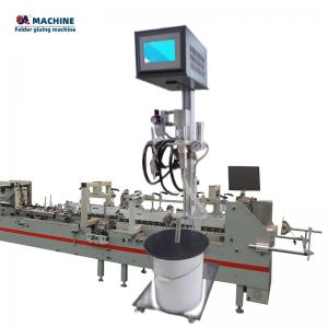 China Fully Automatic 6 Channels 5 COLD GLUE GUNS Corrugated Box Making Machine with Output supplier