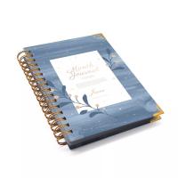 China Blue Colorful Hardcover Lined Notebook , Spiral Bound Scrapbook With Hot Stamping Logo on sale