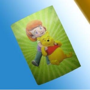 PLASTIC LENTICULAR 3D lenticular card/pp/pet/pvc kids promotional gifts cards/playing card