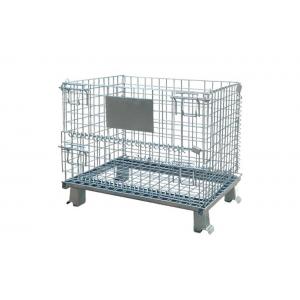Metal Bin Storage Container Wire Cage Stackable Rolling Metal Security Cage