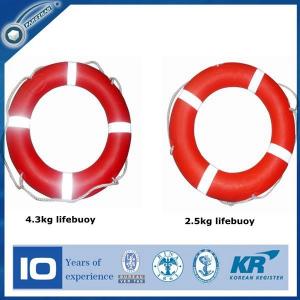 China 4 . 3Kg Durable Life Saving Buoy PVC Plastic Outside With Reflective Tape supplier