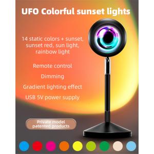 China USB Rainbow UFO Sunset Red Projector Led Night Light Sun Projection Desk Lamp for Bedroom Coffee Store Wall Decoration supplier