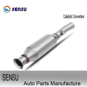 China Universal Fit 2 X 2 Inlet / Outlet Exhaust Catalytic Converter 304SS Oval 51mm supplier