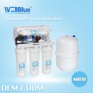 China 5 Stages Undersink Reverse Osmosis Water Filter Machine 3.2 G Steel Tank 110V/220V supplier