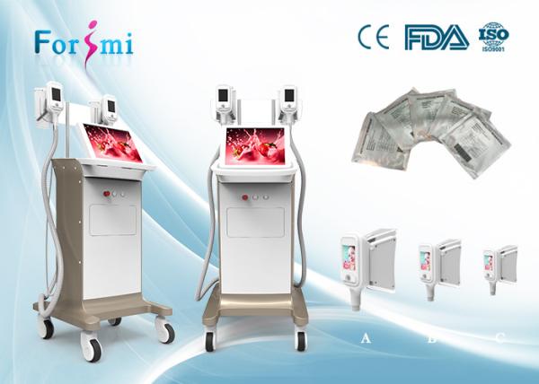 15 inch big screen fat freezing slimming machine with two handles work at the same time