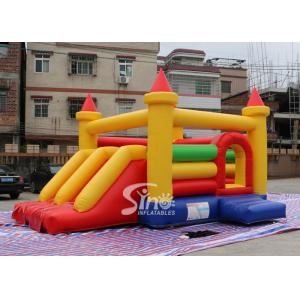 China Kids rainbow inflatable combo bouncy castle with slide made in China inflatable factory supplier