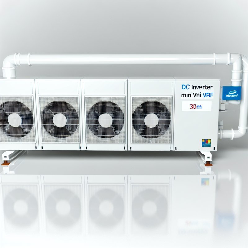 8台の室内機と30mの配管高さを備えたDCインバーターミニVRF