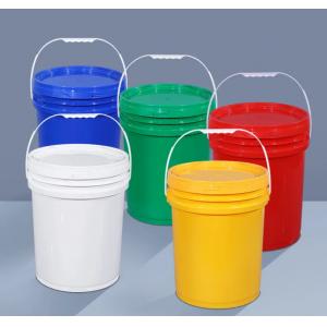 Heat Transfer Printing Round Clear PP Plastic Buckets With Lids 20L OEM