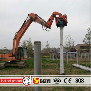 Prestressed concrete pipe pile excavator hydraulic high frequency vibratory pile hammer/driver