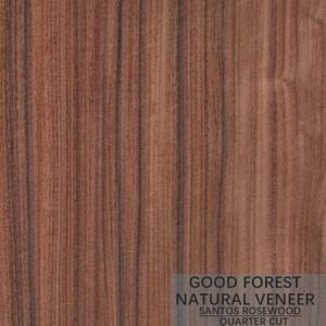 China Hotel Rosewood Natural Wood Veneer Of Crown Cut Quarter Straight supplier