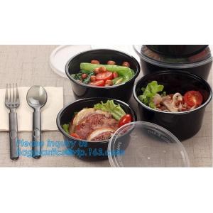 China Take-away food package 3000ml large plastic salad bowls,PP white 700ml disposable plastic sea food bowl with handle pac supplier