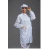 China Resuable Anti Static ESD cleanroom labcoat white color with conductive fiber suitable for hospital wholesale