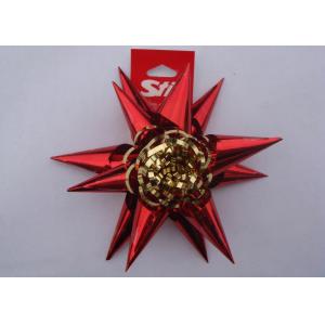China 4 PET fancy ribbon bow for Christmas Holiday decoration and promotion supplier