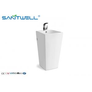 SWC2141 bathroom pedestal basins , Single hole oval ceramic sink
