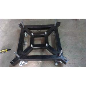 Black Truss Accessories Movable Steel Base Plate With Wheels And Outrigger