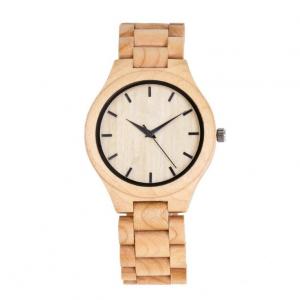China Original Design Bamboo Wooden Quartz Watch , Japan Movement Quartz Watch supplier