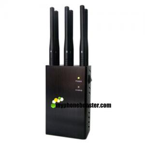 6 Antennas High Power Handheld Car Signal Jammer Blocker CDMA GSM 3G 4G LTE Lojack Wifi GPS RF Cell Phone Signal Jammer