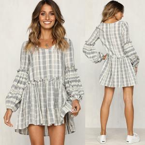 Women Clothing 2018 Long Sleeve Cotton Summer Casual Dresses