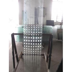 Art Glass Glass Shower Wall moderado de impresión de seda artesona para interior