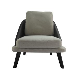 Black Pu Leather OEM Wooden Leg 1 Seater Sofa 76x92x80cm sofa chair