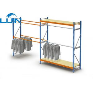 China Powder Coated Light Duty Metal Clothes Rack , Steel Commercial Clothing Racks supplier