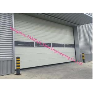 China PU Foaming Automatic Handle Industrial Garage Doors EPS Sandwich Panel Sliding Door For Workshop supplier