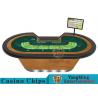 Baccarat Standard Casino Poker Table / 80 Inch Large Poker Table For 9 Players