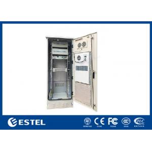 China Single Wall Stainless Steel 38U Outdoor Telecom Enclosure 750x700x2000 With DC Air Conditioner supplier