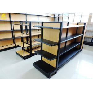 Black Wire Grid Wood And Metal Shelves 630mm/900mm Length 30kg/ Layer Load