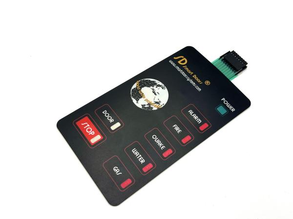 Flat Button LED Membrane Switch Semi Transparent With 2.54MM Housing