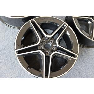 Black Shiny 9J 20 Inch Double Five Spoke Wheels Alloy Rims For Mercedes Benz