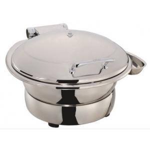 Round Stainless Steel Induction Chafing Dish Optional φ36cm Food Pan 6.0Ltr with Matching Stand