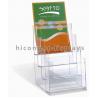 Brochure / Leaflet 4mm Acrylic Display Case Trade Show Brochure Stands Table Top
