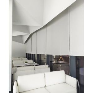 China Automatic Battery Operated Motorized Blackout Zebra Roller Blinds Curtains For Windows Zigbee APP wholesale