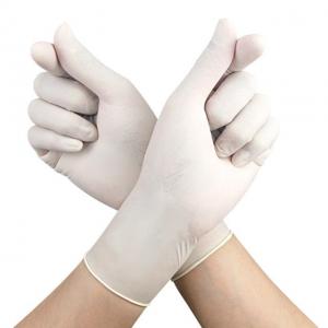 Milky White 240mm Length Disposable Medical Latex Gloves Environmental