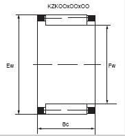 Tipo rodamientos de KZK de rodillos de aguja