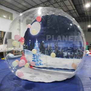 Christmas Decoration Giant Inflatable Snow Globe Inflatable Bounce House Photo Booth