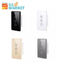 China Smart Tuya Wifi Dimmer Switch Touch Screen Alexa Google Voice Activated Dimmer Switch on sale