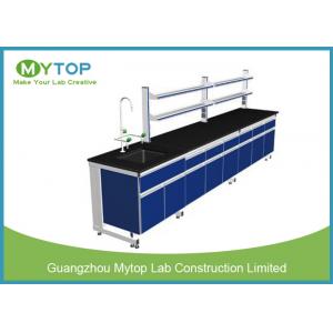 China Steel And Wood Lab Wall Bench With Storage Plywood Cabinet Aluminum Reagent Rack wholesale
