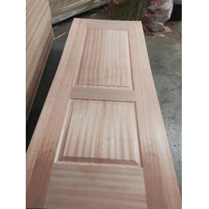 China Inside Furniture Oak Veneer Door Skin , Beautiful Door Panel Skins With Sapeli Veneer supplier