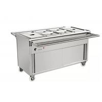 China SS Buffet Server Electric Food Warmer Commercial Push Type Bain Marie Cabinet With Wheels on sale