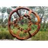 China Oxide Color Rusty Garden Sculptures , Metal Garden Flowers Sculpture 150cm Heigh wholesale