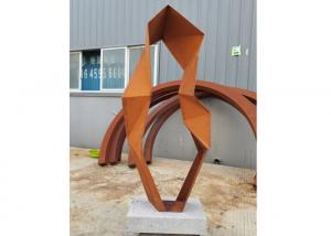 China Modern Outdoor Corten Steel Sculpture Abstract Metal Art Garden Sculptures wholesale