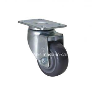 China Edl Medium 3 150kg Plate Swivel PU Caster 5013-76 Heavy Duty and High Load Capacity supplier