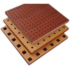 China Fire Resistant Perforated Wood Acoustic Panels Thickness 18mm / 15mm supplier