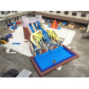 Industrial Commercial Grade Dragon Big Inflatable Water Slides 15*11*8m Customized