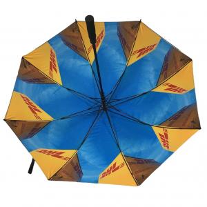 Diameter 130CM Windproof RPET Pongee Double Layer Golf Umbrella