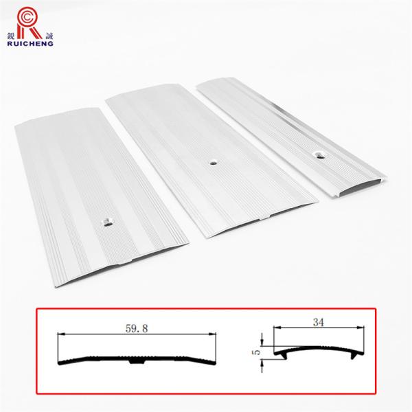 Polished Aluminium Transition Strip Multifunction 38mm Width 6063 T5