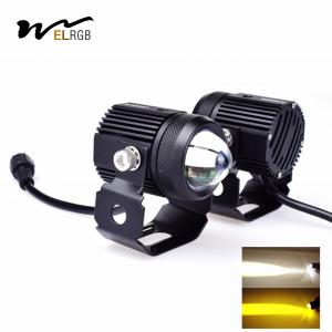 H4 H6 T19 LED Motorcycle Lights IP68 Yellow Fog Lights Hi Lo Beam